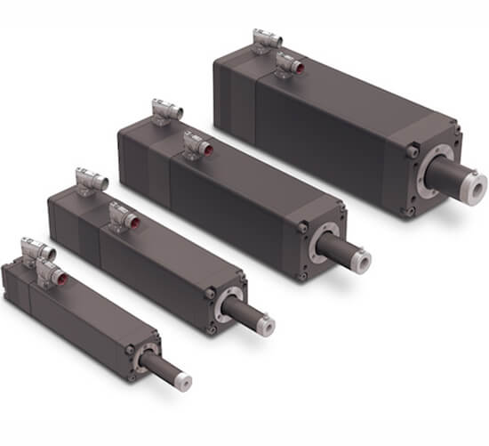 Tolomatic IMA: Electric cylinder actuator with roller-screw and integrated servomotor.