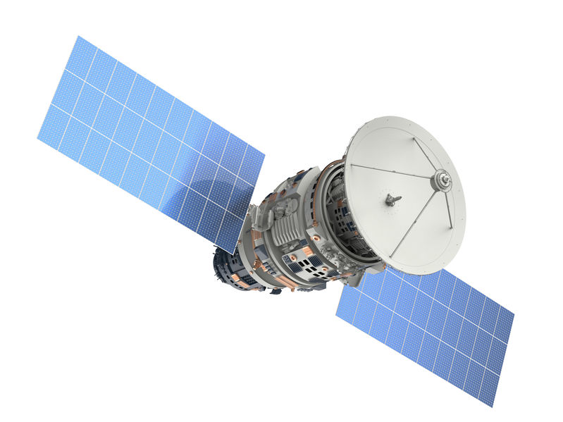 Satellite with Reaction Wheel as bearing control