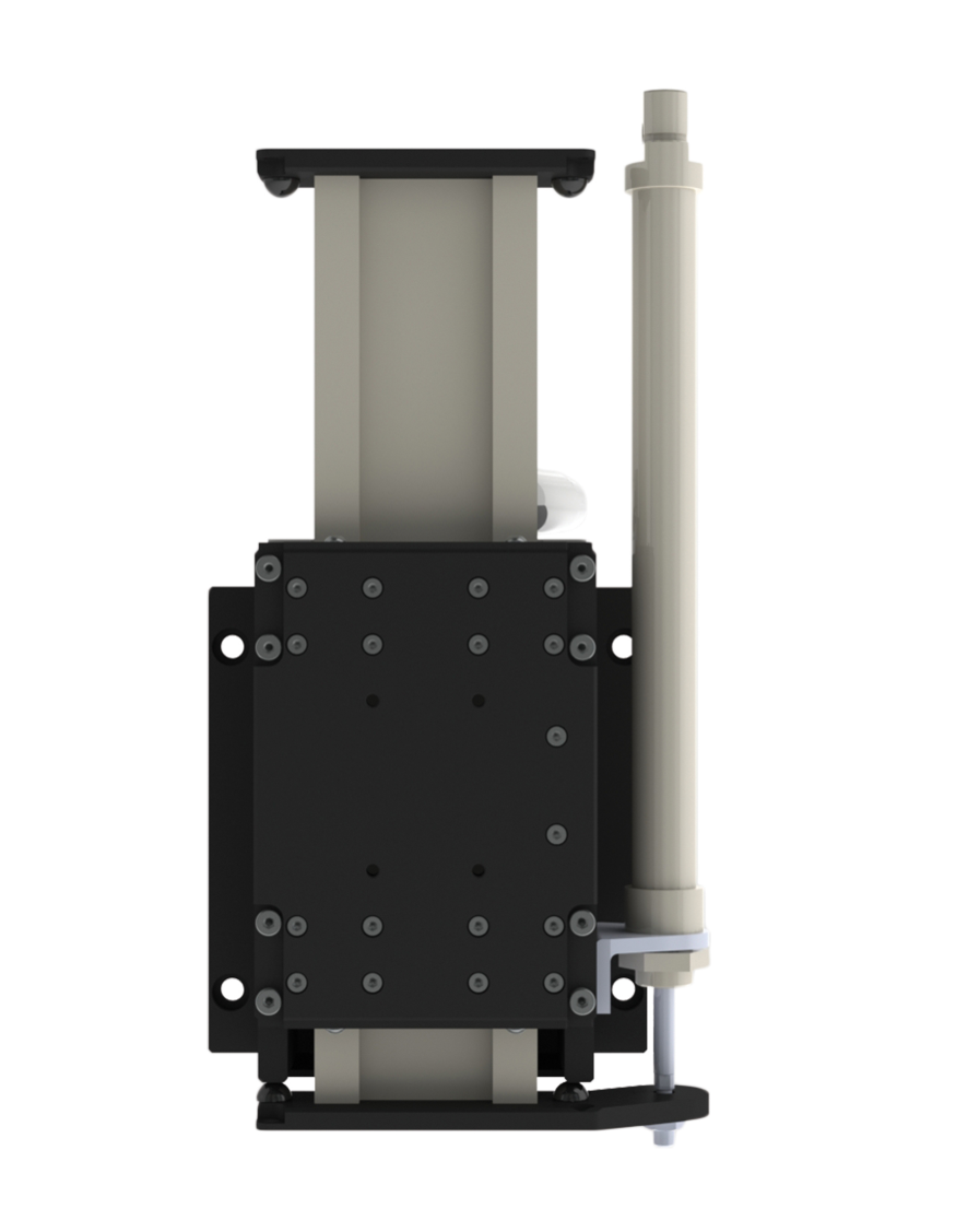 Lowering protection: weight compensator pneumatic
