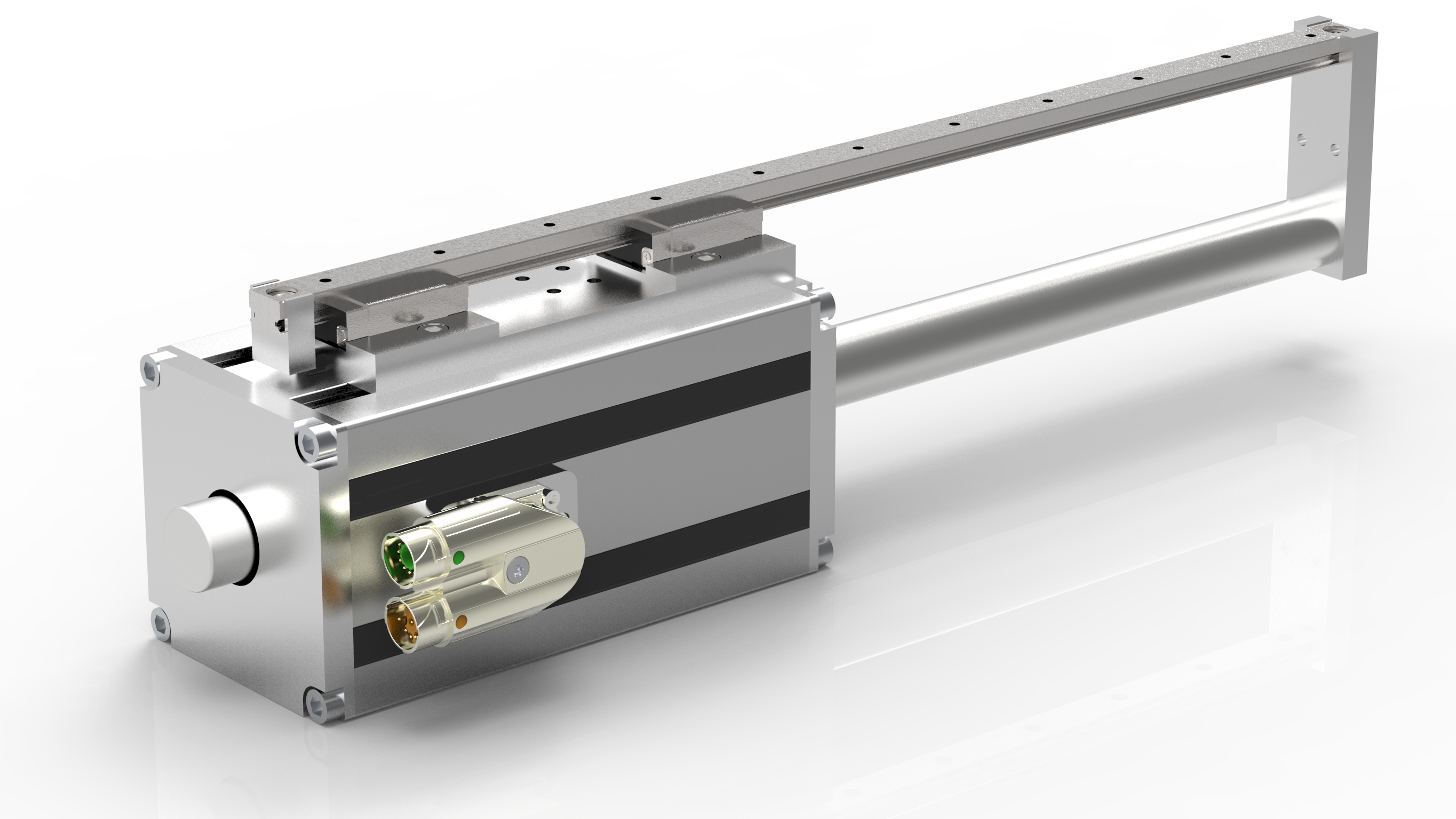 Green Drive tubular motor with external linear guide