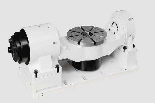Example of an application of the gearmotors: rotary-swivel unit